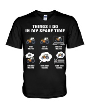 Spare Time - Farmer V-Neck T-Shirt tile