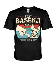 Best Dad Ever - Basenji V-Neck T-Shirt tile