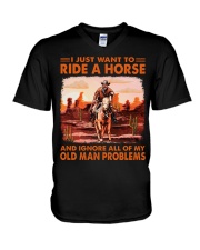 Horse - Old Man Problems V-Neck T-Shirt tile