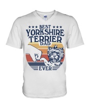 Best Dad Ever Yorkshire Terrier V-Neck T-Shirt tile