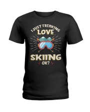Freaking Love Skiing Ladies T-Shirt front