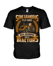 Tractor Grandpas Bingo V-Neck T-Shirt tile