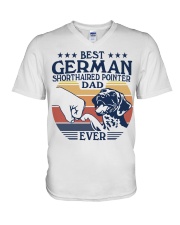 Best Dad Ever German Shorthaired Pointer V-Neck T-Shirt tile