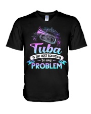 Tuba - Best Solution V-Neck T-Shirt tile