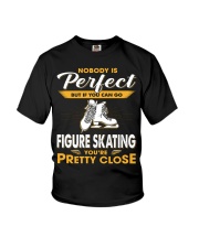 Nobody Is Perfect Figure Skating Youth T-Shirt tile