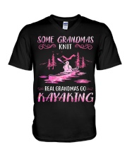 Kayaking - Grandmas Knit V-Neck T-Shirt tile
