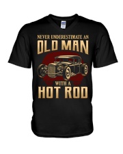 Hot Rod - Underestimate Old Man V-Neck T-Shirt tile