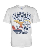 Best Dad Ever Caucasian Shepherd Dog V-Neck T-Shirt tile