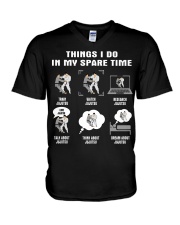 Spare Time Jujutsu V-Neck T-Shirt tile