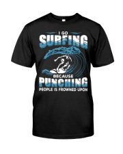 Surfing Punching People Classic T-Shirt front