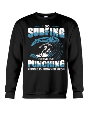 Surfing Punching People Crewneck Sweatshirt tile