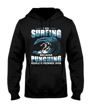 Surfing Punching People Hooded Sweatshirt tile