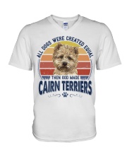 Dog Created Equal - Cairn Terrier V-Neck T-Shirt tile