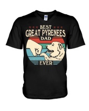 Best Dad Ever - Great Pyrenees V-Neck T-Shirt tile