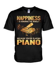 Piano - Happiness V-Neck T-Shirt tile