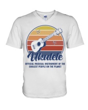 Coolest People On The Planet Ukulele V-Neck T-Shirt tile