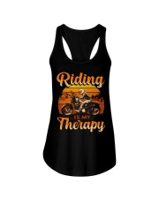 Biker - Is Therapy Ladies Flowy Tank tile