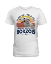 Dog Created Equal - Borzoi Ladies T-Shirt tile