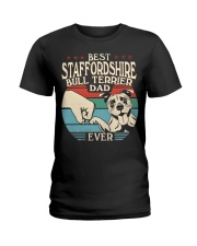 Best Dad Ever - Staffordshire Bull Terrier Ladies T-Shirt tile