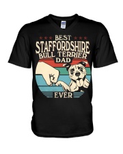 Best Dad Ever - Staffordshire Bull Terrier V-Neck T-Shirt tile