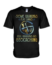 Geocaching - Grandpas Bingo V-Neck T-Shirt tile