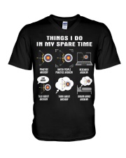 Spare Time Archery V-Neck T-Shirt tile