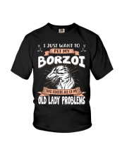 I Just Want To Pet My Borzoi Youth T-Shirt tile