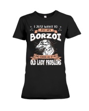 I Just Want To Pet My Borzoi Premium Fit Ladies Tee tile