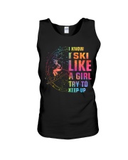 Like A Girl - Skiing Unisex Tank tile