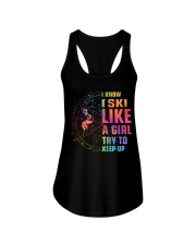 Like A Girl - Skiing Ladies Flowy Tank tile