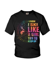 Like A Girl - Skiing Youth T-Shirt tile