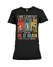 Triathlon I Aint Perfect Old Man Premium Fit Ladies Tee tile