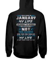 MY LIFE TEXT 1 Hooded Sweatshirt back