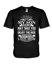 To My Son Wherever Your Journey In Life V-Neck T-Shirt tile
