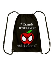 I Teach Little Heroes Drawstring Bag tile