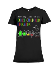 Battery Life Of An Early Chilhood Educator Premium Fit Ladies Tee tile