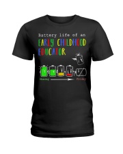 Battery Life Of An Early Chilhood Educator Ladies T-Shirt tile