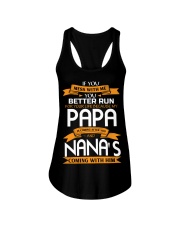 Nana Is Coming With Papa Ladies Flowy Tank tile