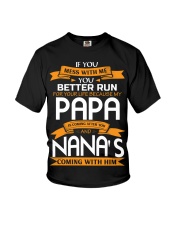 Nana Is Coming With Papa Youth T-Shirt tile