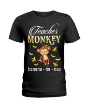 Teacher Monkey Ladies T-Shirt tile