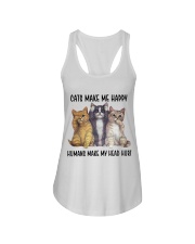 Cats make me happy Ladies Flowy Tank thumbnail