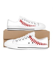 baseball Women's Low Top White Shoes inside-right-outside-right