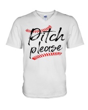 baseball pitch please V-Neck T-Shirt thumbnail