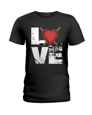 green love hockey shirts Ladies T-Shirt thumbnail