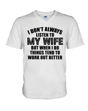 wife V-Neck T-Shirt thumbnail