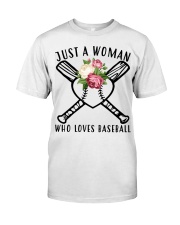 just a woman who loves baseball Classic T-Shirt tile