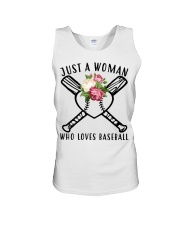 just a woman who loves baseball Unisex Tank thumbnail
