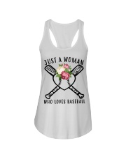just a woman who loves baseball Ladies Flowy Tank thumbnail