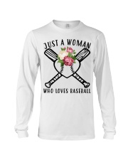 just a woman who loves baseball Long Sleeve Tee thumbnail