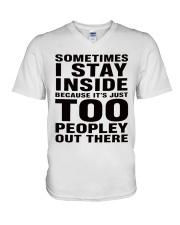 sometimes i stay V-Neck T-Shirt thumbnail